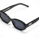 OVAL FRAME SUNGLASS��BLK��