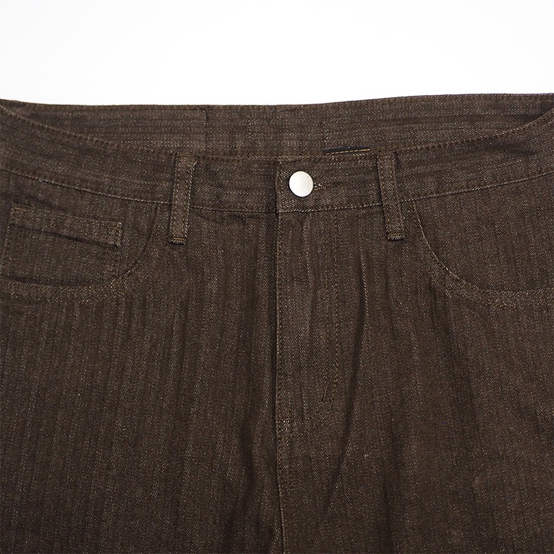 HICKORY DENIM PANTS��BROWN��