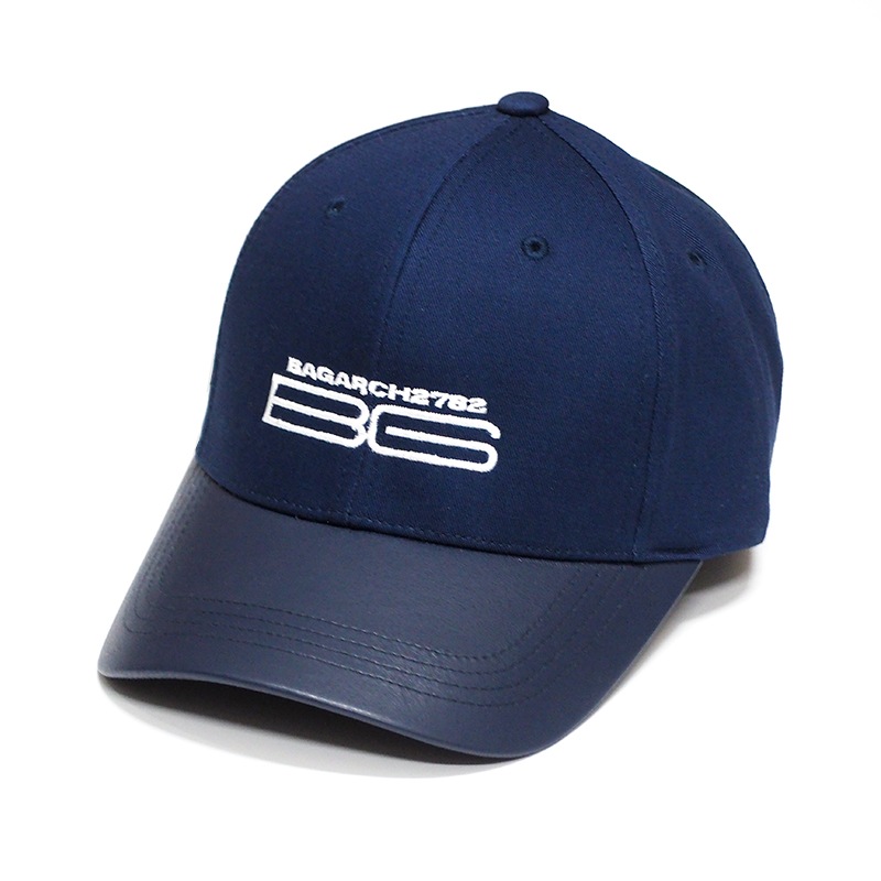 PU LEATHER VISOR 6 PANEL CAP -BG-