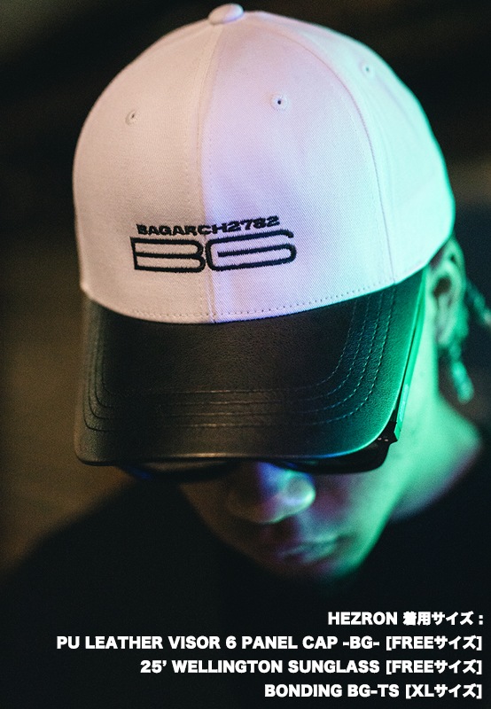 PU LEATHER VISOR 6 PANEL CAP -BG-