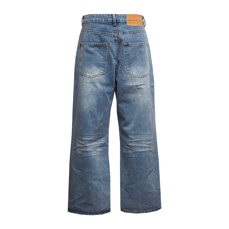 WHISKERS FADED DENIM PANTS��L.BLUE��