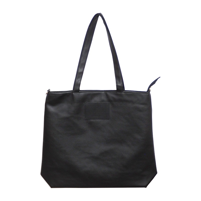 26' PU LEATHER TOTE BAG��BLK��