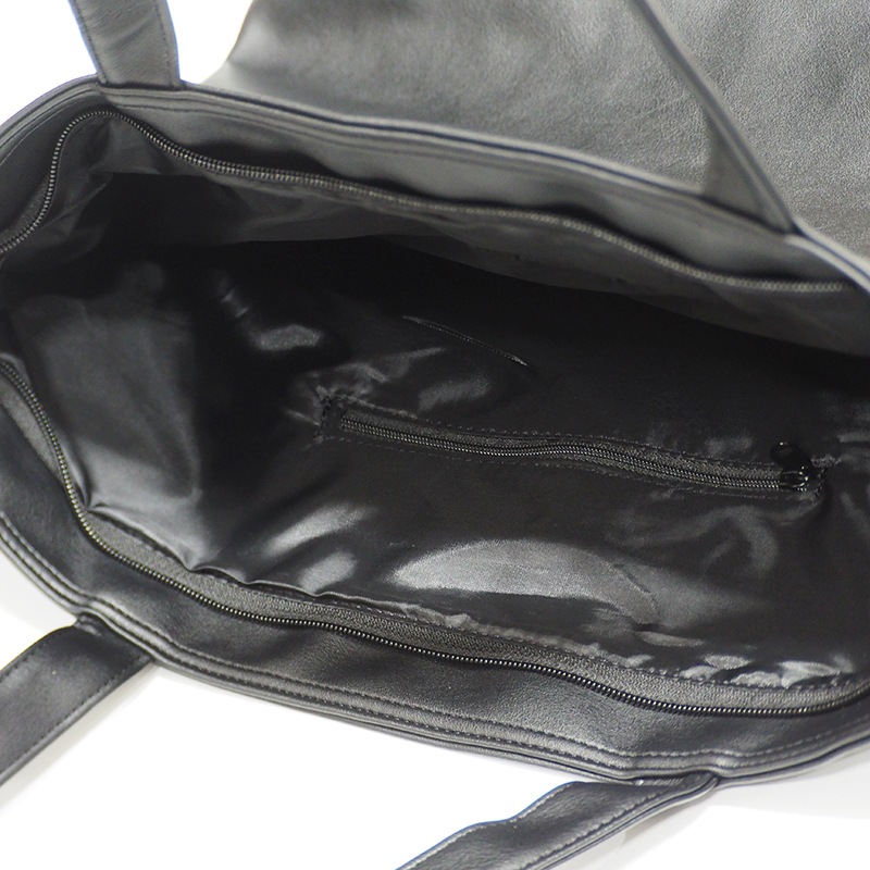 26' PU LEATHER TOTE BAG��BLK��