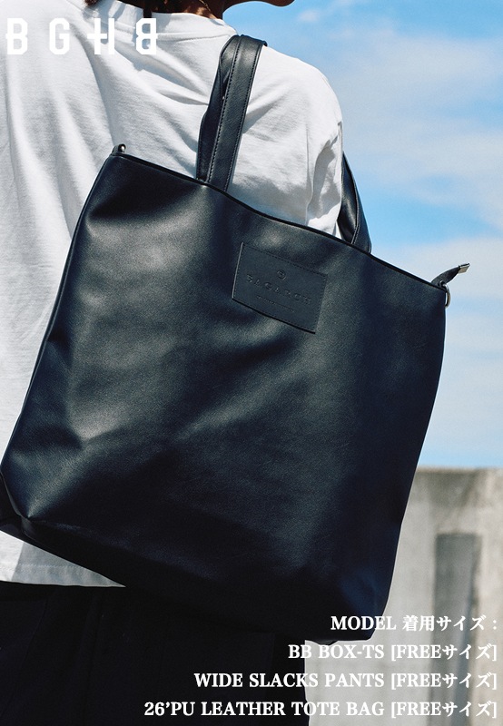 26' PU LEATHER TOTE BAG��BLK��