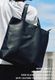 26' PU LEATHER TOTE BAG��BLK��