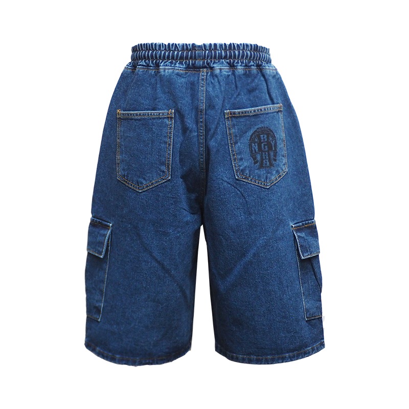 CARGO DENIM SHORTS��INDIGO��