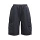 CARGO DENIM SHORTS��BLK��