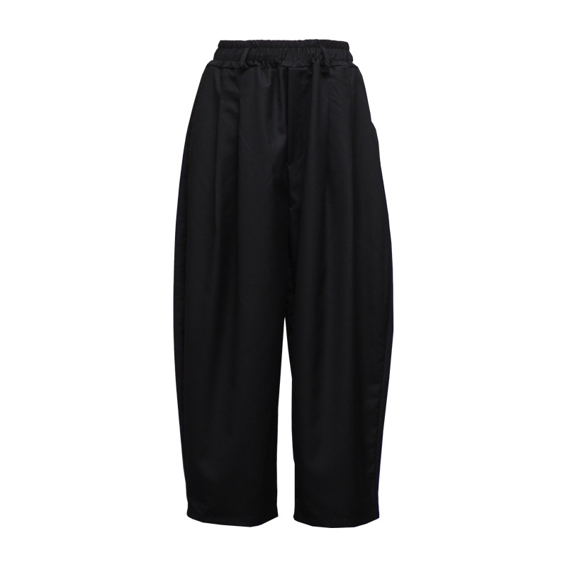 WIDE SLACKS PANTS��BLK��