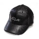 PU LEATHER 6 PANEL CAP -SCRIPT-