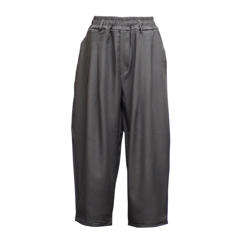 WIDE SLACKS PANTS��GRAY��