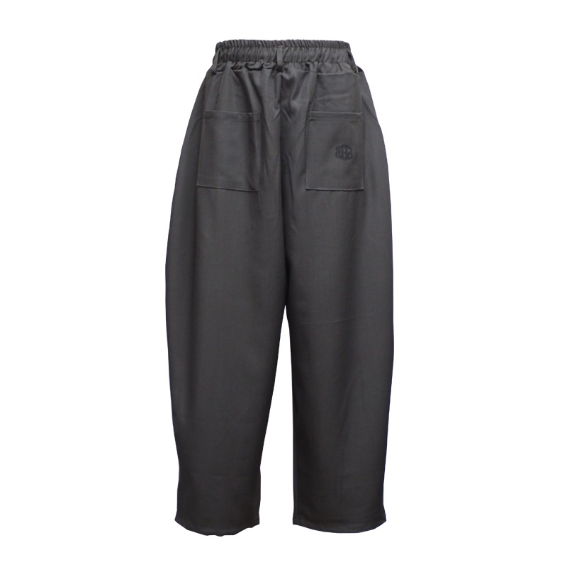 WIDE SLACKS PANTS��GRAY��