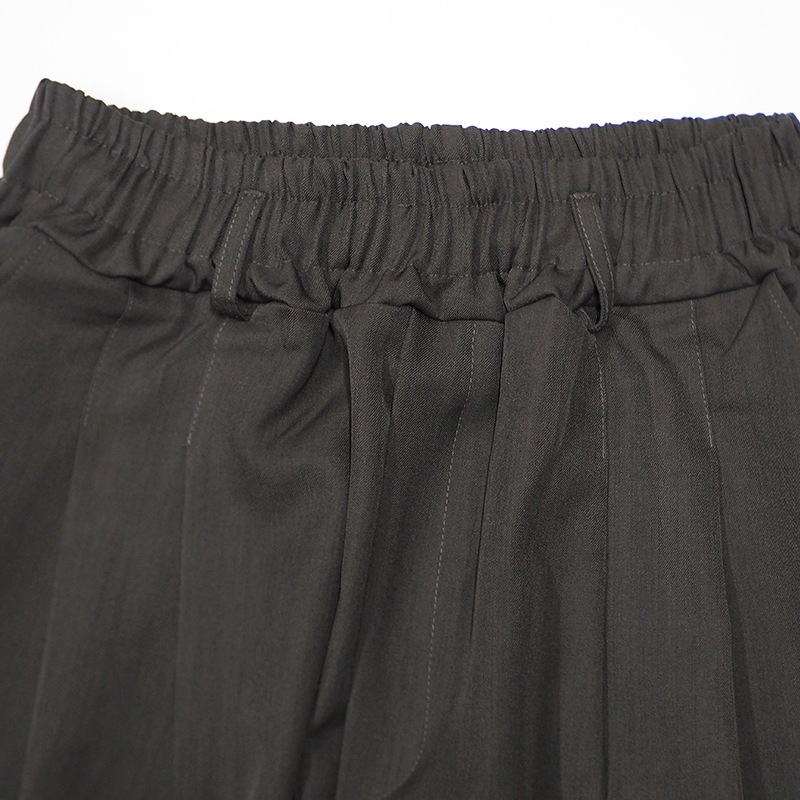 WIDE SLACKS PANTS��GRAY��