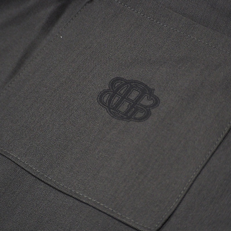 WIDE SLACKS PANTS��GRAY��