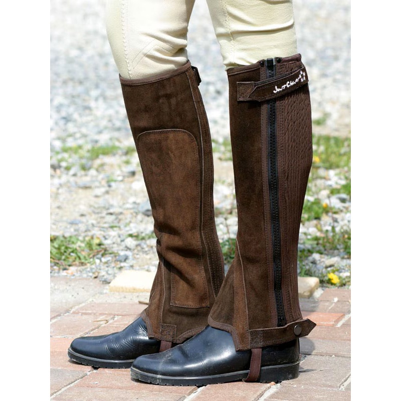 JustChaps 本革チャップス スエードハーフチャップス ワイドサイズ
