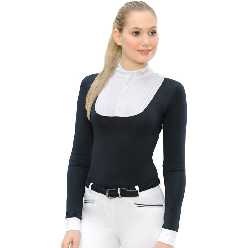 Spooks レディースショーシャツ-タラ ロングスリーブ | 競技会用