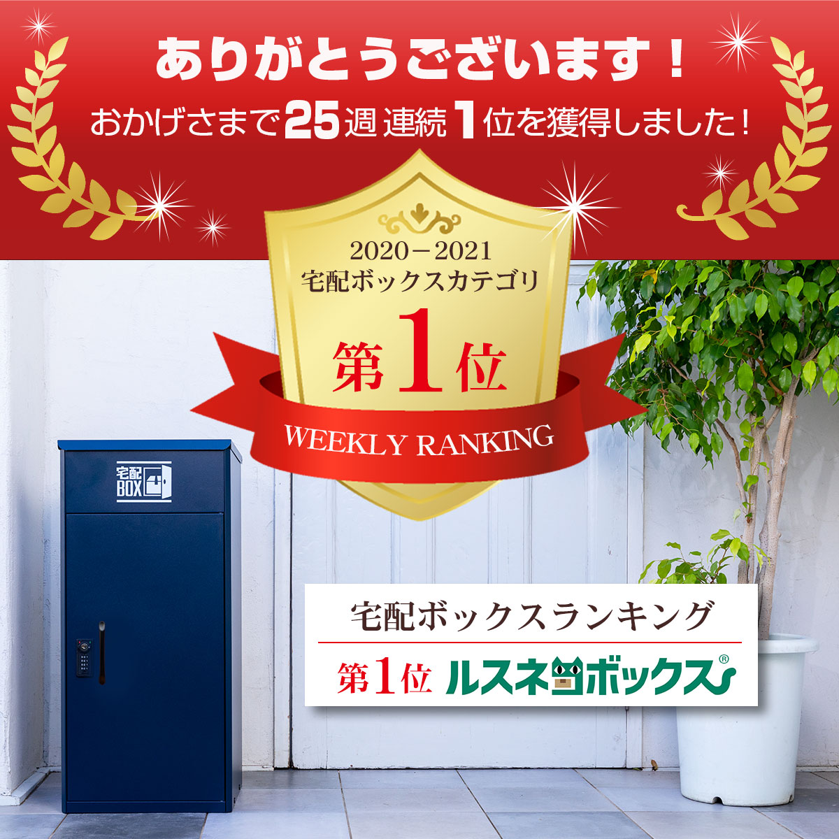 宅配ボックス 戸建 後付け 大型 大容量 ポスト 郵便受け ブラウン 1253