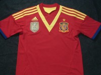 スペイン代表　13　ホーム　半袖　ジュニアユニフォーム　ADIDAS　コンフェデ杯/W杯優勝記念パッチ付|欧州各国代表|完売モデル（次回入荷未定）