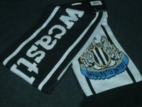 ニューカッスル　チームオフィシャルジャガードスカーフ　ブラック＆ホワイト　【他商品同梱OK・送料無料商品】|その他オフィシャルプロダクト|完売モデル（次回入荷未定）