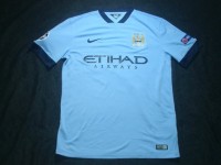 マンチェスターシティ　14　ホーム　半袖　シルバ21/CLオフィシャルマーキングユニフォーム　NIKE　2014シーズン/CLパッチ/リスペクトパッチ【他商品同梱OK・送料無料商品】|プレミアリーグ|