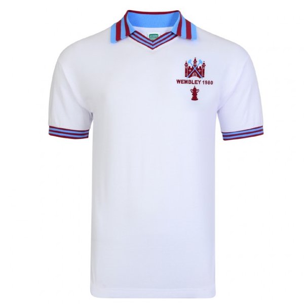 ウェストハム 1980 アウェイ 半袖 ユニフォーム 復刻モデル/FAカップ
