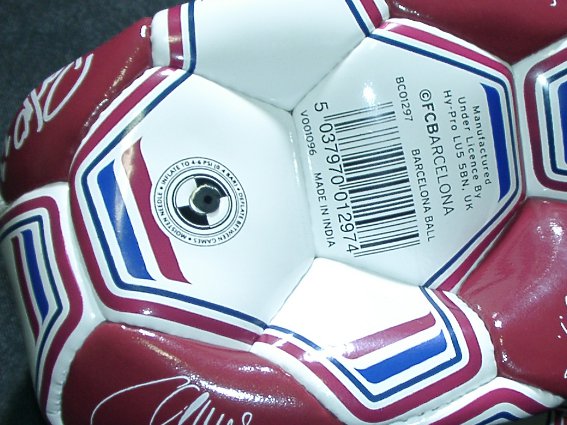 バルセロナ チームオフィシャル クレストサッカーボール 5号サイズ