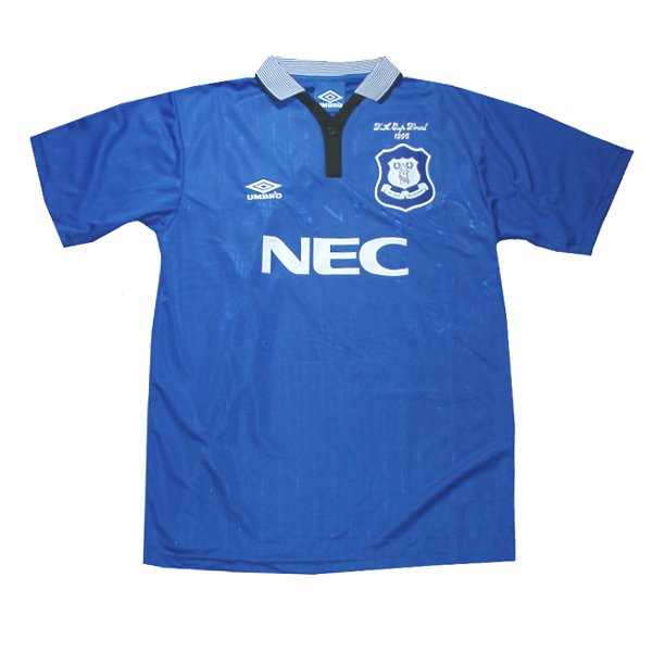 UMBROエバートンFC 95/96 ホーム XLサイズ 選手支給未使用品 エバートン 1995 ホーム 半袖 ユニフォーム UMBRO FA杯