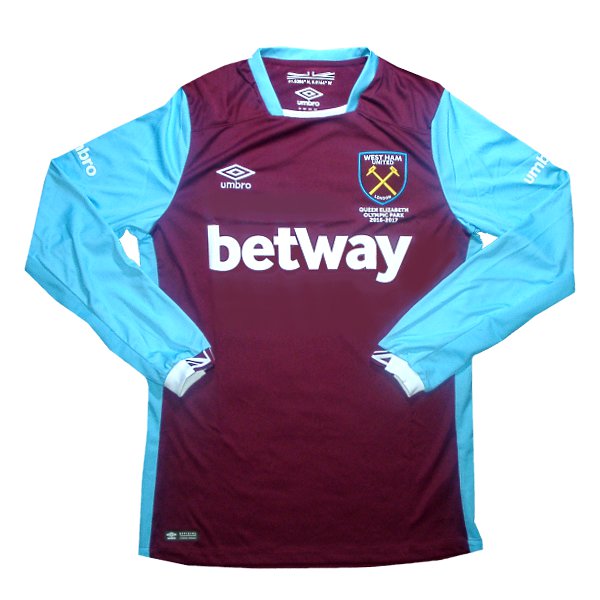 ウェストハム 16 ホーム 長袖 ユニフォーム UMBRO 2016シーズン/Queen