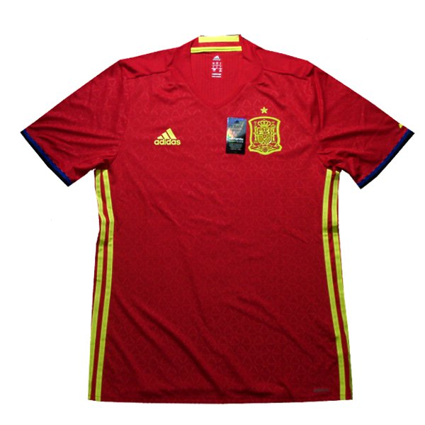 極美品■アディダス■スペイン代表 ユーロ2016モデル RAMOS ユニフォーム スペイン代表 16 ホーム 半袖 オーセンティックユニフォーム ADIDAS