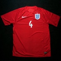 イングランド代表　14 アウェイ　半袖　ジェラード4/オフィシャルマーキングユニフォーム　NIKE　FIFAワールドカップ2014 【他商品同梱OK・送料無料商品】|欧州各国代表|完売モデル（次回入荷
