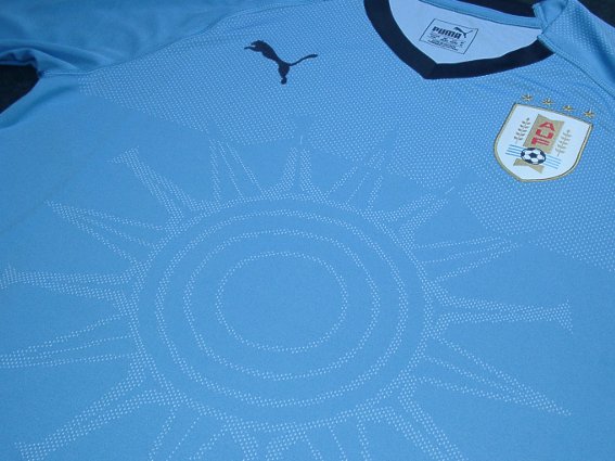 【実使用】PUMA×ウルグアイ代表/透かし太陽デザイン/No10長袖ユニフォーム PUMA ウルグアイ代表 2022 ユニフォーム ホーム 半袖 レプリカ