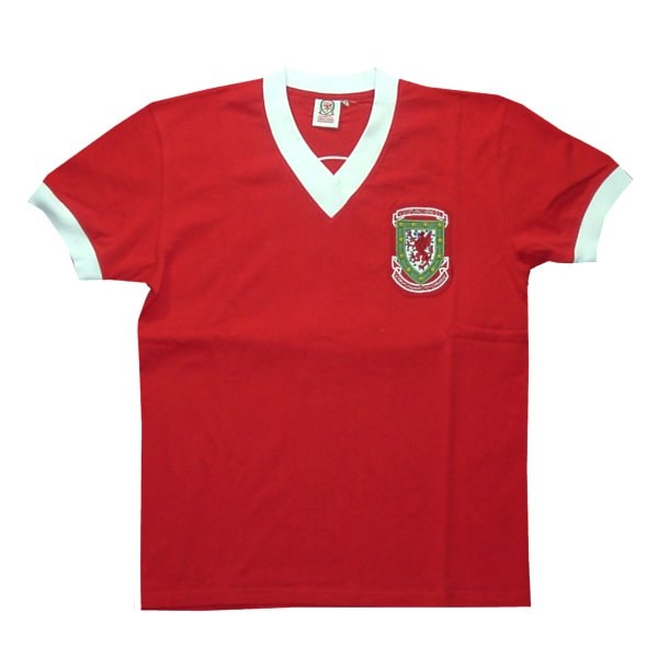 １９５７シーズン　ウェールズ代表　ジョン・チャールズ　復刻　ユニフォーム ウェールズ代表 1958 ホーム 半袖 ユニフォーム 復刻モデル/ジョン