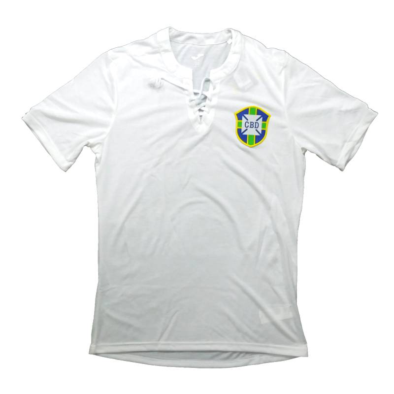激レア‼︎ブラジル代表ユニフォーム【フルスポンサー白色White】Mサイズ正規品 ブラジル代表 1950s 半袖 ユニフォーム ホワイト JOMA | 完売モデル