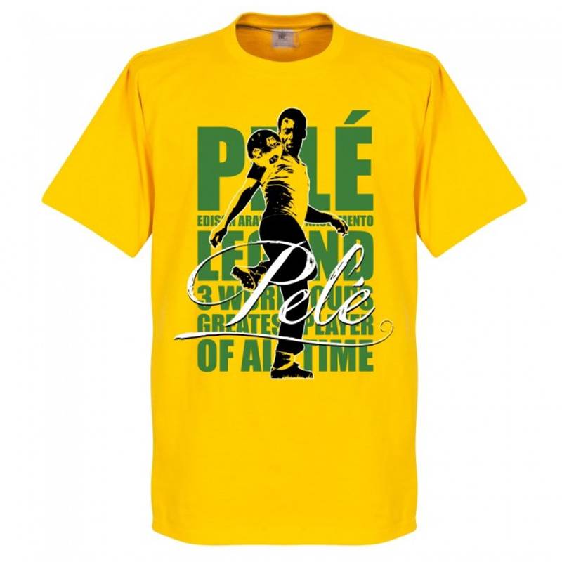 ブラジル代表 ペレ YELLOW-PNN-1337P レジェンドTシャツ 半袖 RE