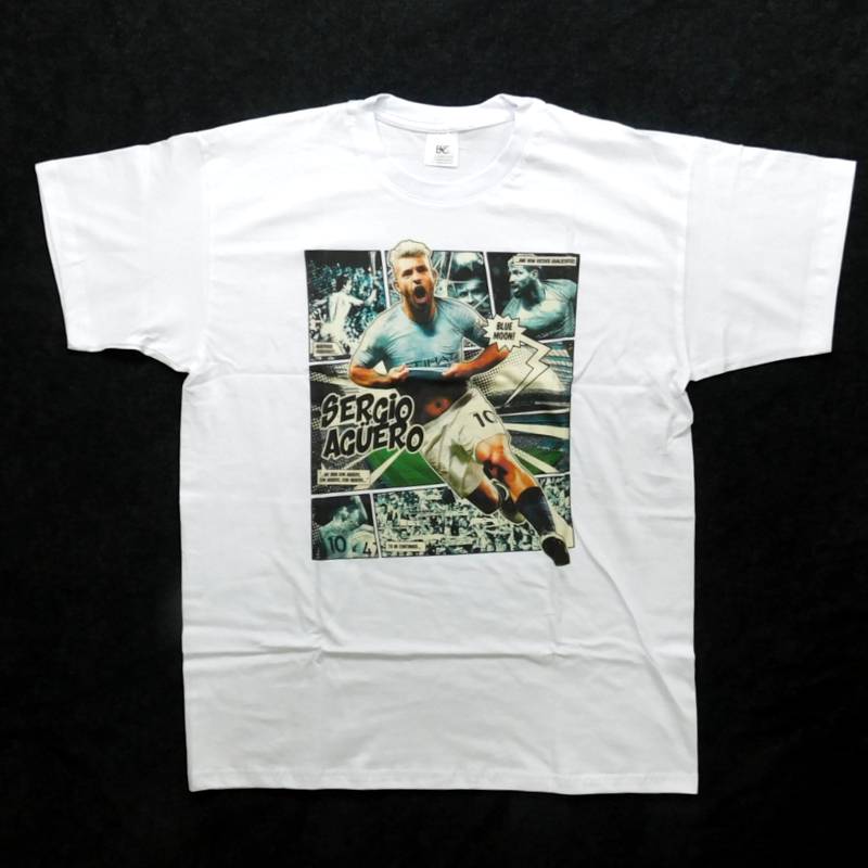 マンチェスターシティ アグエロ comic Tシャツ 半袖 RE-TAKE