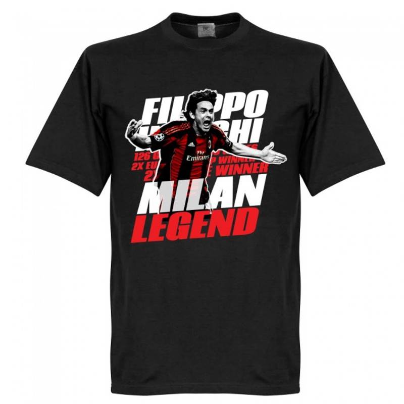 稀少!■ACミラン■Marco Van Basten サッカー半袖シャツ: M ACミラン インザーギ BLACK-PNN-3081P レジェンドTシャツ 半袖