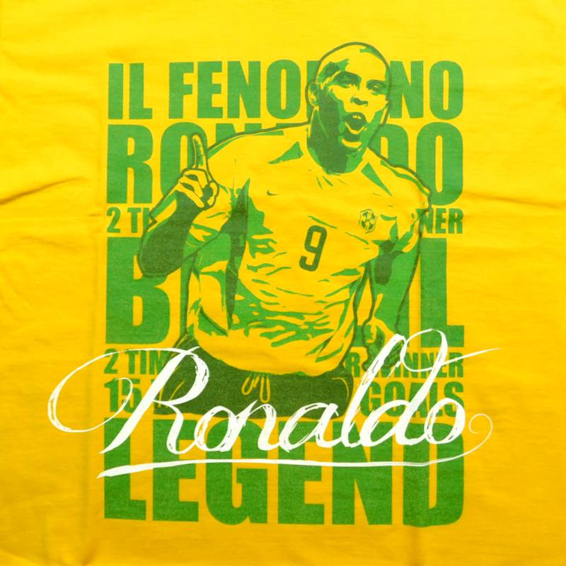 ブラジル代表 ロナウド YELLOW-PNN-1259P レジェンドTシャツ