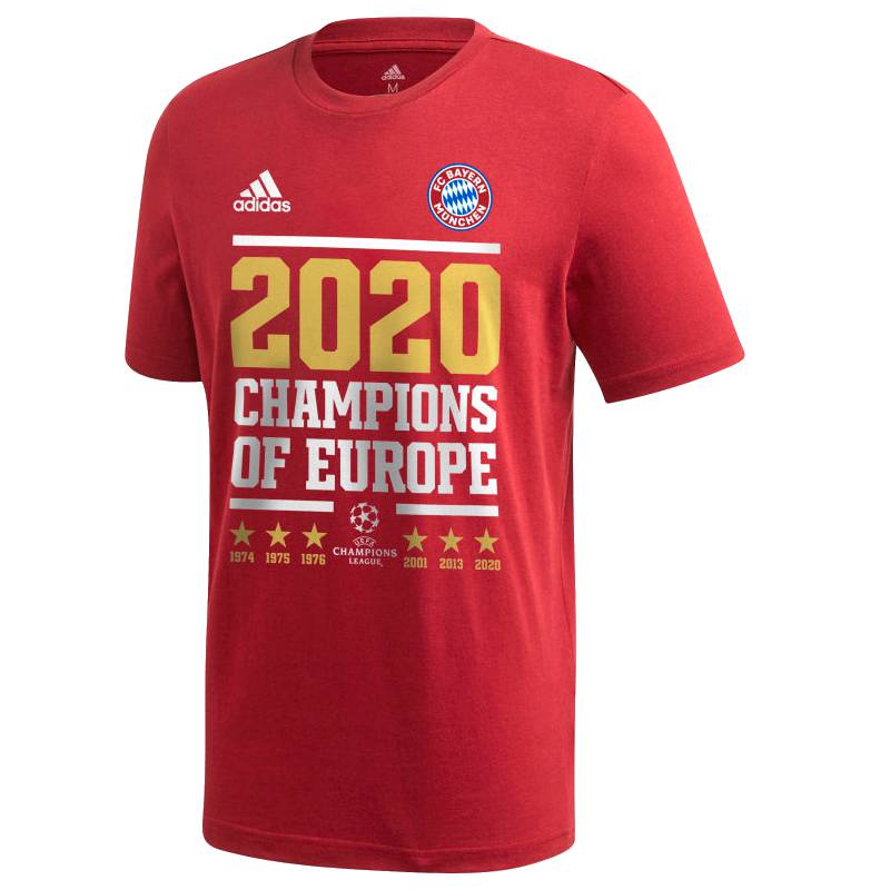 adidas バイエルン　チャンピオンズ　リーグ　プラシャツ adidas - バイエルン・ミュンヘン2020CL 優勝記念Tシャツ XL 全