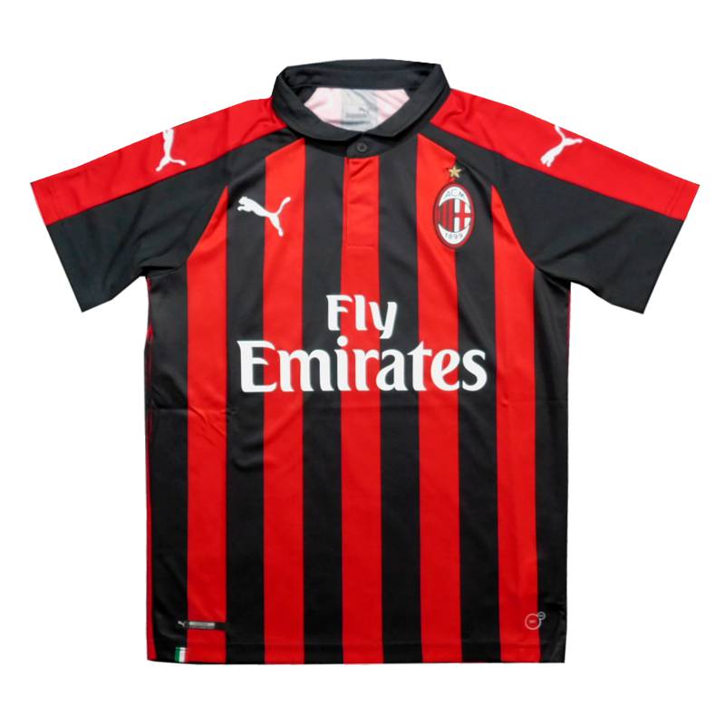 Acミラン 18 ホーム 半袖 ジュニアユニフォーム Puma 18シーズン セリエa 商品一覧 チーム名は50音順 Acミラン ユニフォーム fb バルボラフットボール Official Soccer Goods ユニフォーム マーキング サッカーグッズ
