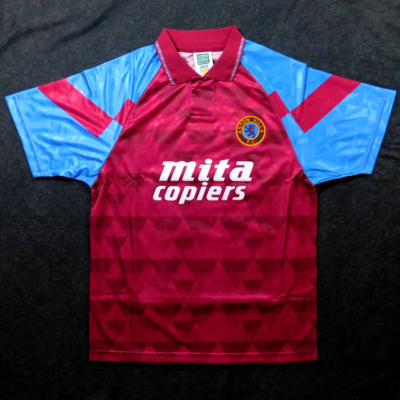 アストンビラ 1990 ホーム 半袖 ユニフォーム 復刻モデル | プレミア