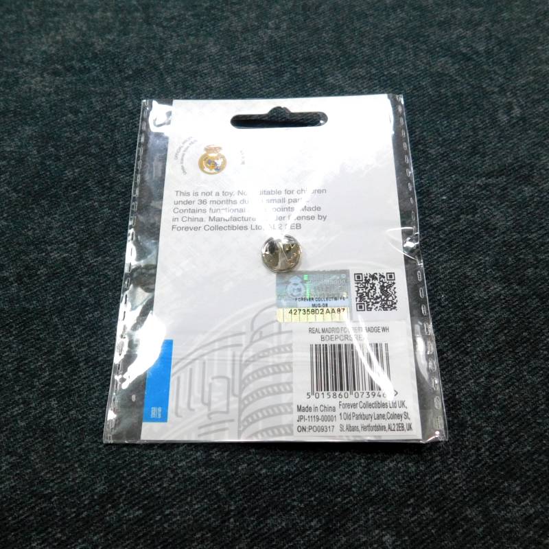 レアルマドリード チームオフィシャル BDEPCRSREA クレストピンバッジ