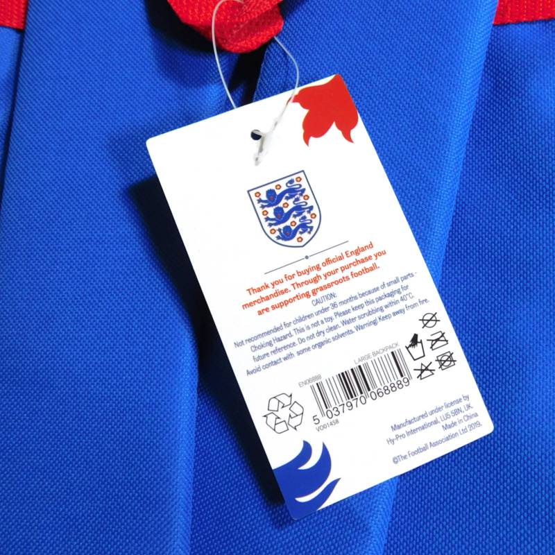 イングランド代表 チームオフィシャル EN06888 バックパック