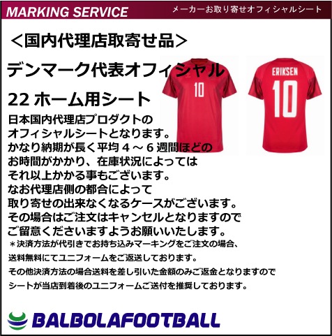 オフィシャル＞デンマーク代表22ホーム用シート | 欧州各国代表の 