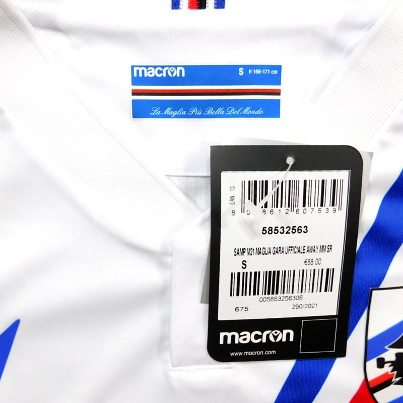 サンプドリア 21 アウェイ 半袖 ユニフォーム MACRON 2021シーズン