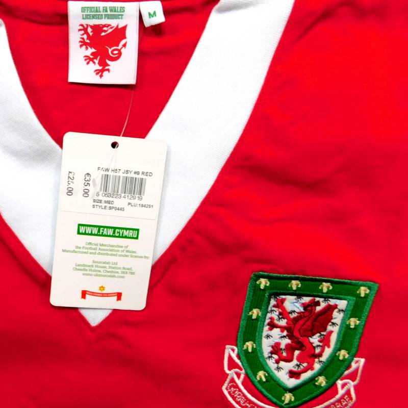 ウェールズ代表 1957 ホーム 半袖 ユニフォーム 復刻モデル/ジョン