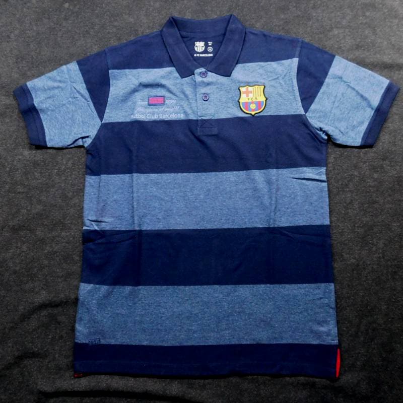 バルセロナ チームオフィシャル Tonal Stripe SINCE1899 ポロシャツ