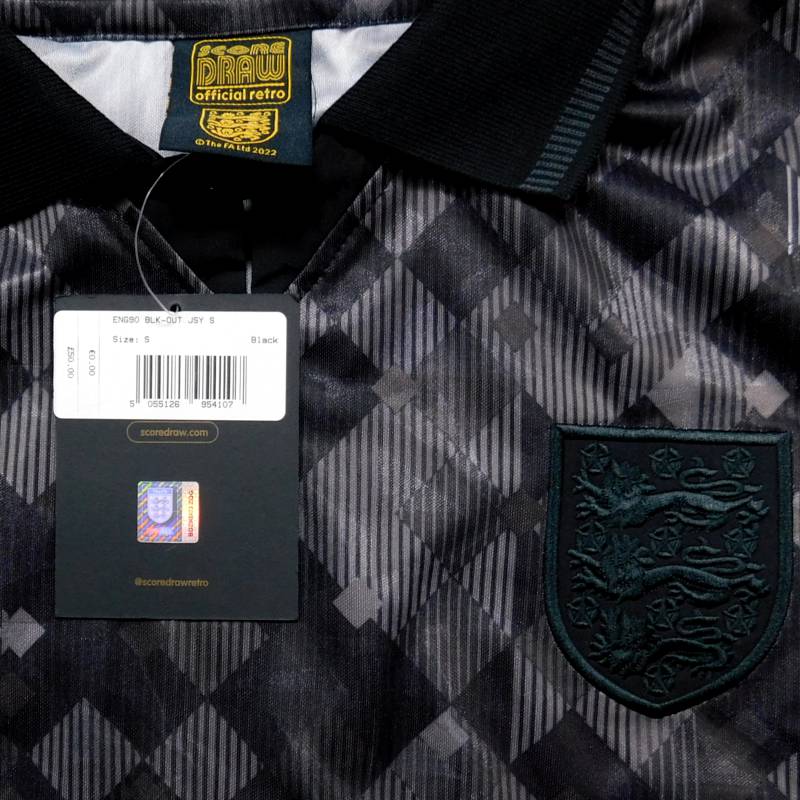 イングランド代表 1990 Blackout 半袖 ユニフォーム 復刻モデル | 欧州