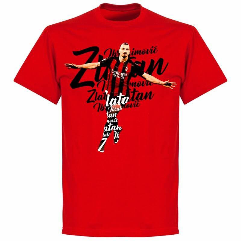 ACミラン イブラヒモビッチ RED-PNN-6460P Script Tシャツ 半袖 RE