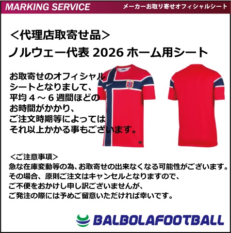 オフィシャル＞ノルウェー代表26ホーム用シート | 欧州各国代表の