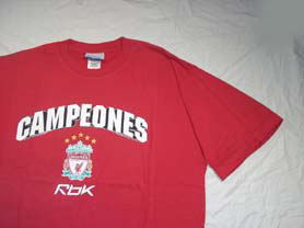 リバプール 04-05 ヨーロッパチャンピオン記念 Tシャツ タイプ1 REEBOK