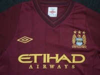 マンチェスターシティ 12　アウェイ　半袖　ユニフォーム　UMBRO　＜2012シーズン＞+アグエロ16|プレミアリーグ|完売モデル（次回入荷未定）